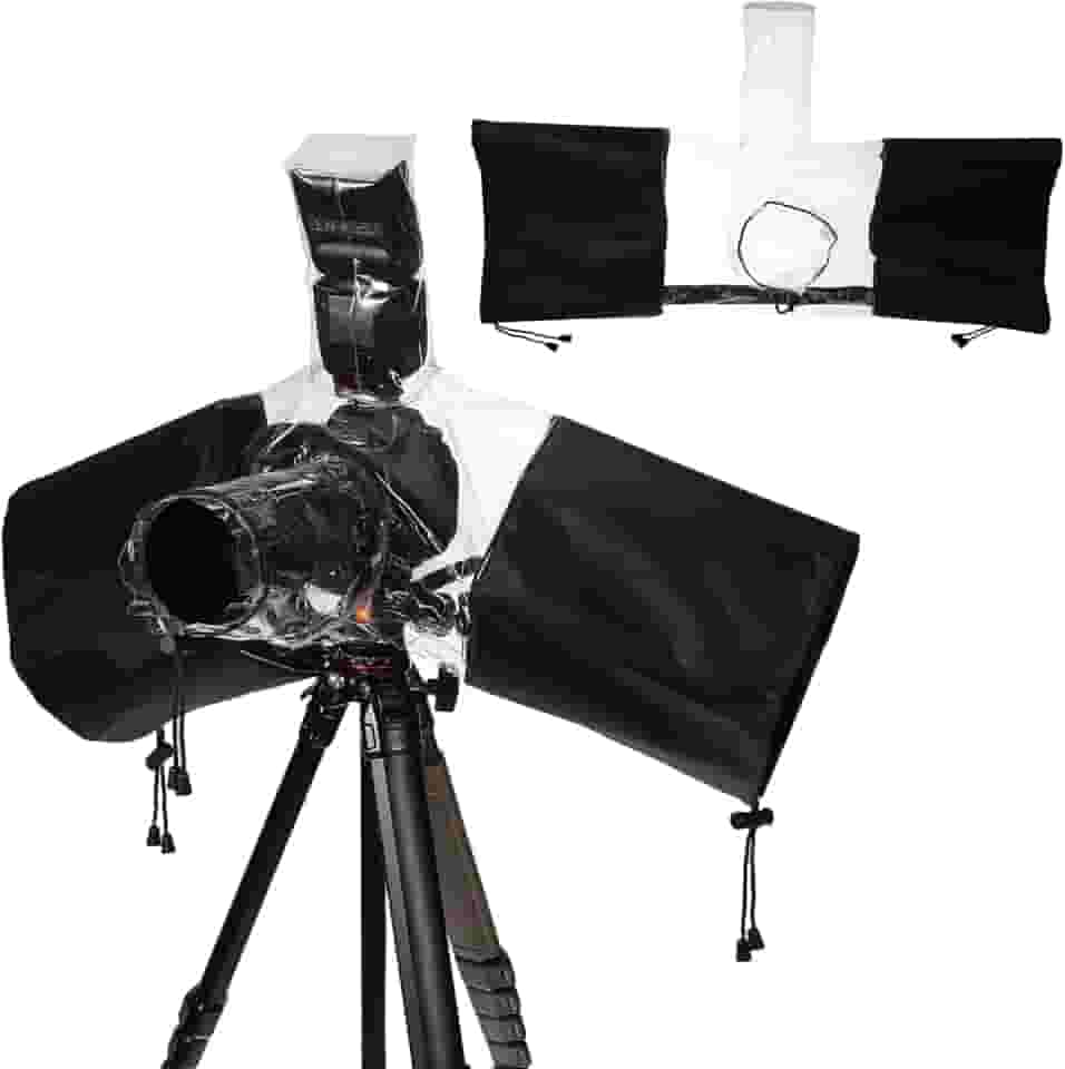 PATIKIL Capa de chuva para câmera, 2 peças, capas protetoras à prova d'água, protetor de capa para câmera de até 20 cm, transparente