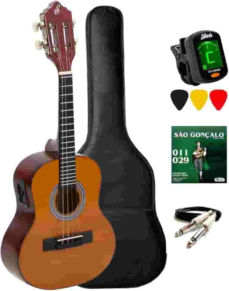 Kit Cavaco Giannini Eletroacústico Cs14 Ep Cabo Capa Palheta