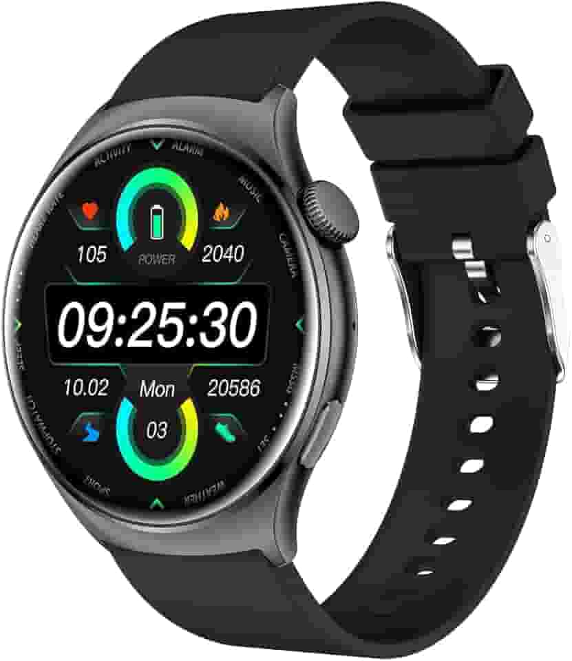 Relogio Smartwatch Feminino 1.43“ Tela HD AMOLED Touch, IP68 à Prova d‘Água, Bateria de 10-15 Dias, Monitoramento Esportivo, Chamadas Bluetooth, Notificações, Smartwatch(preto)