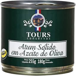 Atum Sólido em Azeite de Oliva Tours Conservas 255g