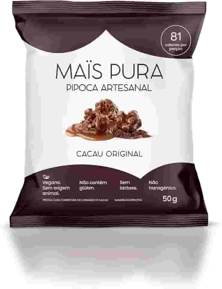 Mais Pura Pipoca Artesanal Maïs Pura Sabor Cacau Original 50G