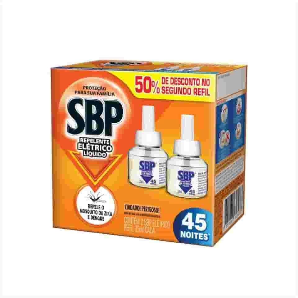 SBP Repelente Elétrico Líquido 45 Noites 50% 2ª Unidade 35Ml
