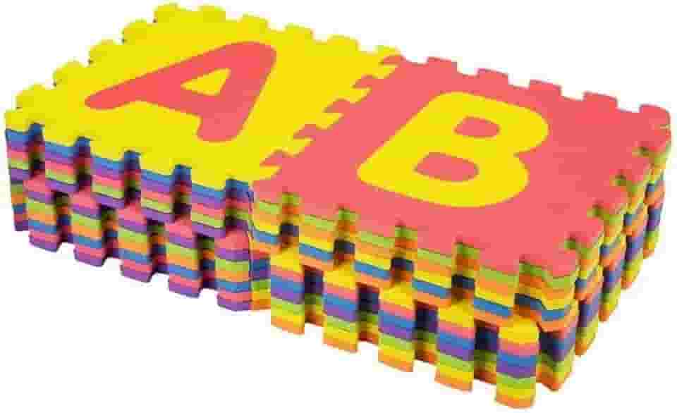 Kit 10 Tapetes Tatames 30 x 30 Coloridos Eva Bebe Números e Alfabeto Letras Emborrachado De Encaixe Infantil