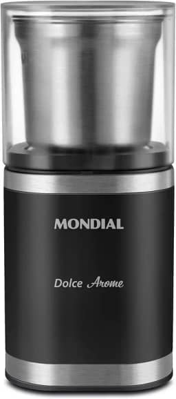MONDIAL Moedor de Café Dolce Arome, Preto/Inox, 180W, 127V - MCF-01-BI
