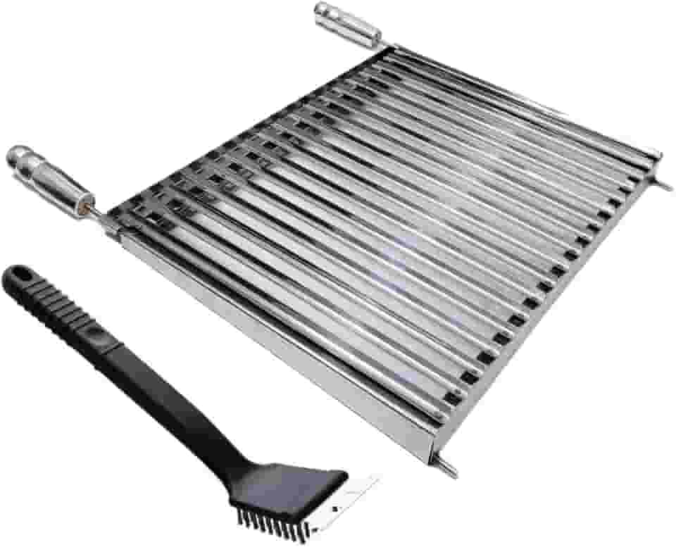Grelha Churrasqueira Argentina Parrilla Inox Premium Com Coletor de Gordura - Bem Grill (50x50)