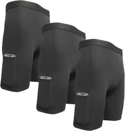 Kit 3 Bermuda Ciclista Com Bolso Segunda Pele Proteção Térmica UV Meia Coxa