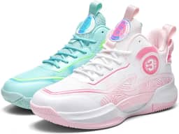 Tênis de basquete masculino de cano alto, botas de basquete de malha respirável adequadas para jogos internos/externos Equipamento de basquetebol