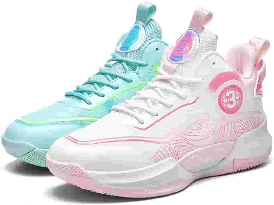 Tênis de basquete masculino de cano alto, botas de basquete de malha respirável adequadas para jogos internos/externos Equipamento de basquetebol