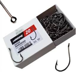 100 Anzol de Pesca Preto Marine Sport Super Maruseigo N°20