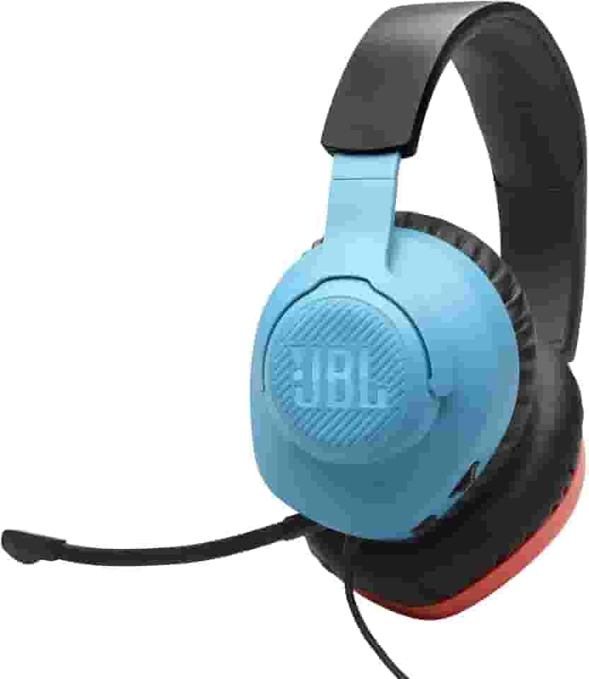 JBL, Fone de Ouvido Com Fio, JBL, QuantumSOUND 100N, Headset Gamer, Over Ear, Microfone Removível - Azul