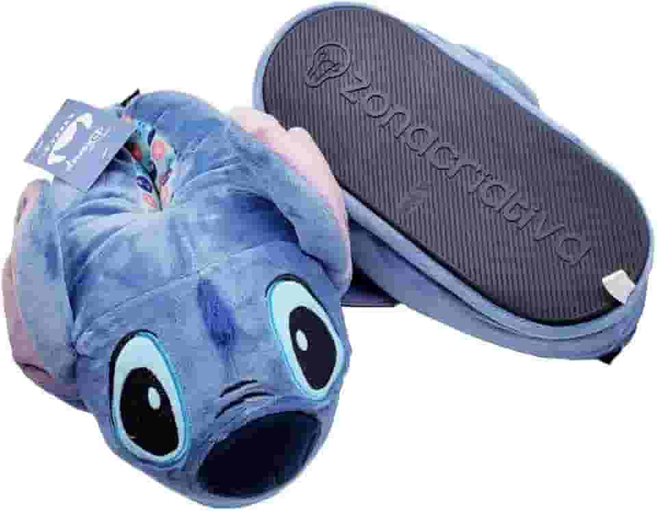 Zona Criativa Pantufa stitch M, Azul