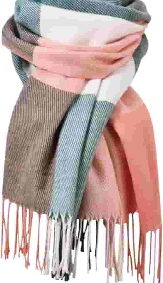 Cachecol Lenço Echarpe Xale Estilosa Dupla Face Xadrez Malha Premium Inverno Grande Grossa Outono Frio Intenso Comprida