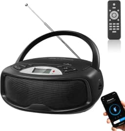 Elyblo CD Player, Radio Am Fm 110V-220V, Radio Portatil Pode Ser Conectado a Um microfone, Cd Player com Vários Modos de Reprodução, Toca Cd com Controle Remoto Sem Fio