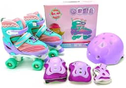 Patins Quad Unitoys Ajustável 30/33 Violeta Ref.1558S