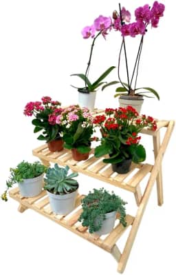 Jardim Vertical Estante Escada Para Vasos E Jarros Flores Ou Horta Na Varanda Apartamento