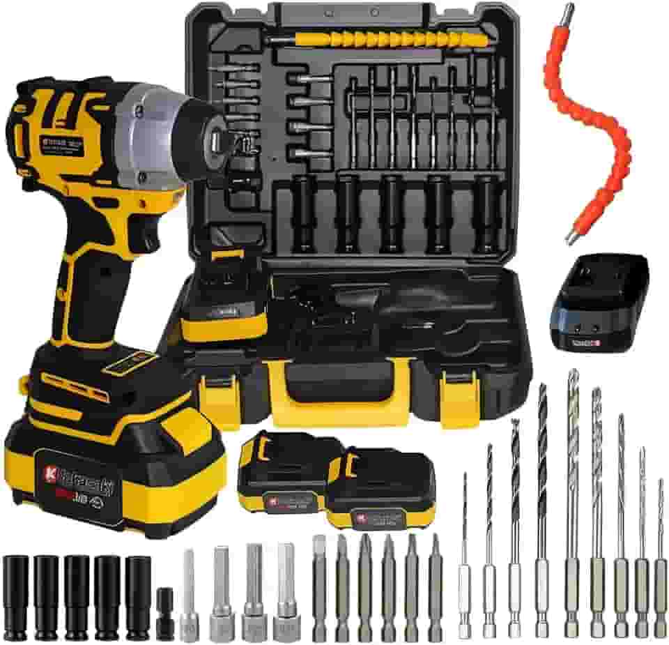 Kit de Ferramentas Elétricas Nakasaki 48V 620Nm 3100rpm Impacto Profissional 35 Peças