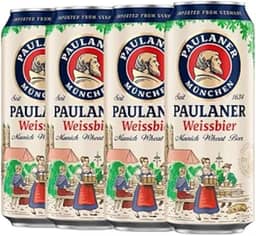 Cerveja Alemã Paulaner Weissbier Lata 500ml (4 Unidades)