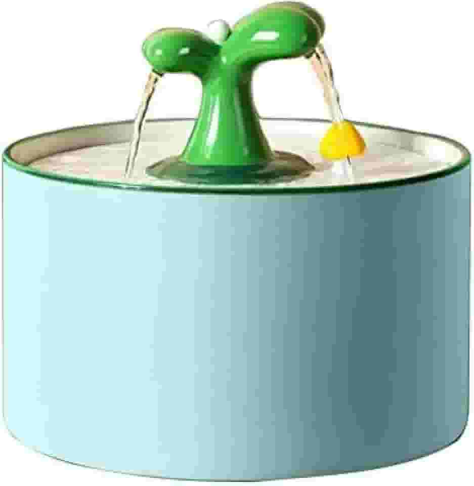 Fonte De Água De Cerâmica Para Animais De Estimação, Ultrassilencioso Para Animais De Estimação, Bebedouro Automático USB, Tigela Para Cães E Gatos,Azul 1,5l,Hilarious123