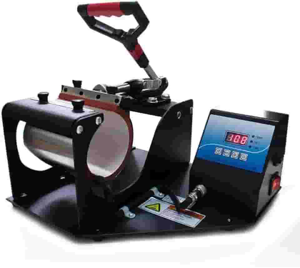 PRENSA TÉRMICA PRETA PARA SUBLIMAÇÃO EM CANECAS SQUEEZES COPOS - 110V