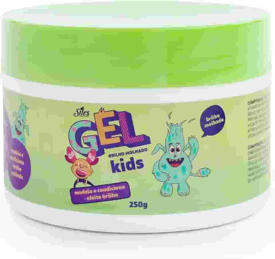 Gel De Cabelo Infantil Efeito Brilho Fixador 250g Kids Siles