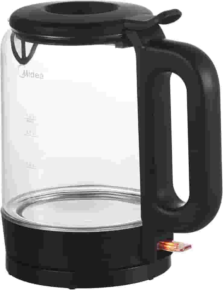 Chaleira elétrica de vidro de 1,8 L com design de recarga superior, base giratória de 360º e iluminação azul opcional,110V,1200W, KGL17P1