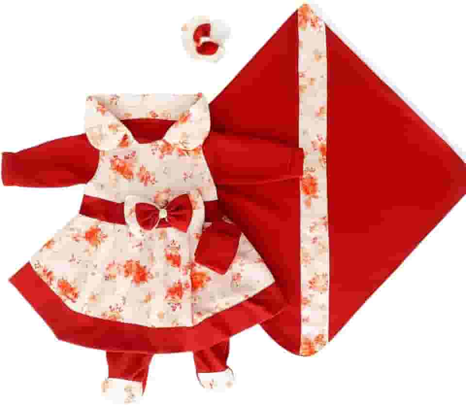 Saída Maternidade Pompom Floral para Recém-Nascido Menina – Kit Completo 5 Peças em Malha 100% Algodão – Conjunto Enxoval Luxo para Primeira Saída Fotos e Visitas