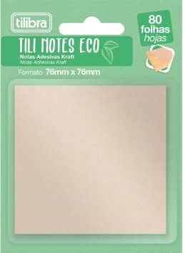 Tilibra - Bloco Adesivo Tili Notes 76x76mm 80 Folhas Kraft