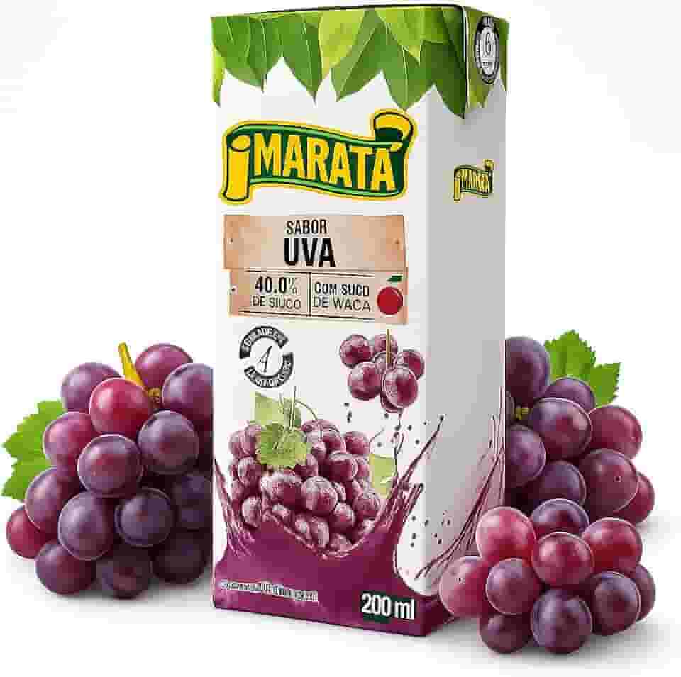 Caixa com 27 Unidades de 200ML Suco Néctar Maratá Uva