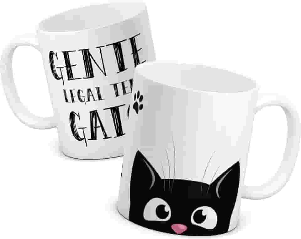 Caneca Personalizada Presente Gente Legal Tem Gato Mãe Cerâmica 325ml