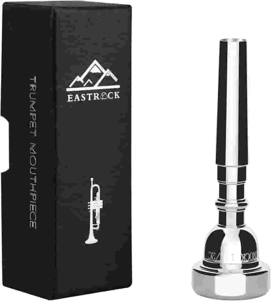 EastRock Bocal de trompete 1,5C banhado a prata Bb Trompeta Bocal Trompeta acessórios de instrumento embalados a vácuo