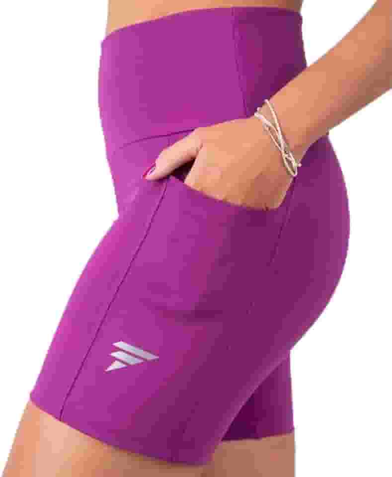 Short Academia Feminino Fitness com Bolso de Compressão Bermuda Feminino Corrida