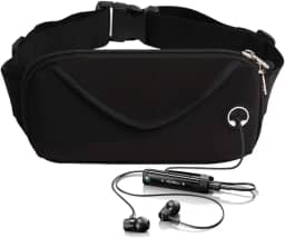 Pochete Corrida Celular Exercicios Academia Impermeavel Slim Pochete de cintura esportiva slim para corrida (Preta)