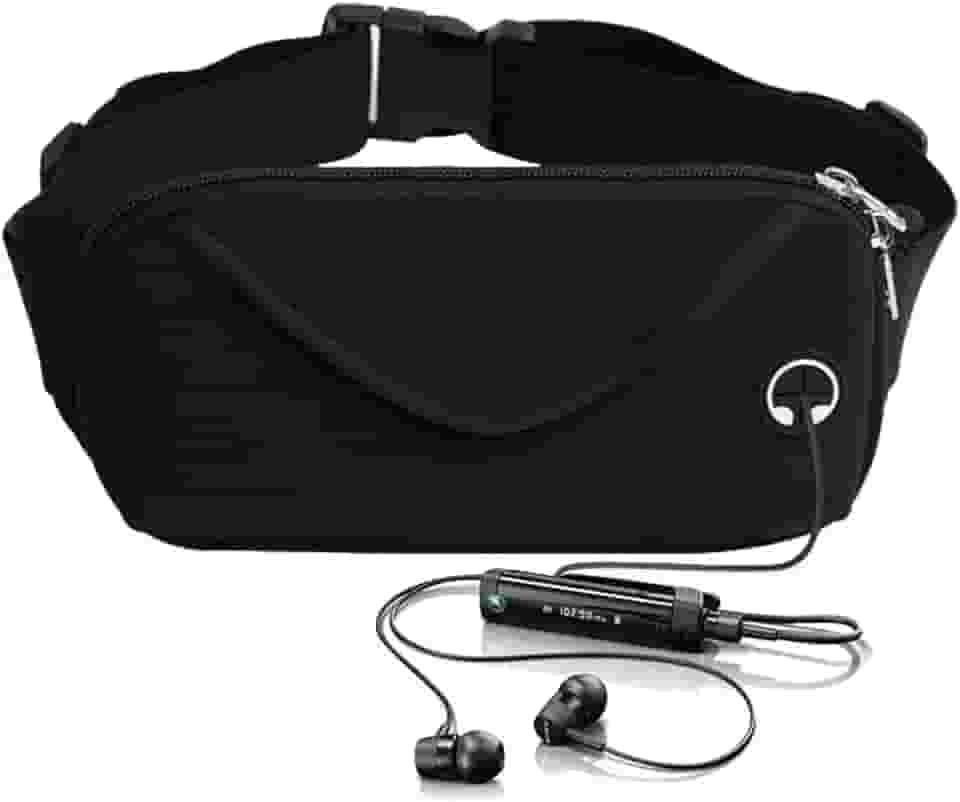 Pochete Corrida Celular Exercicios Academia Impermeavel Slim Pochete de cintura esportiva slim para corrida (Preta)