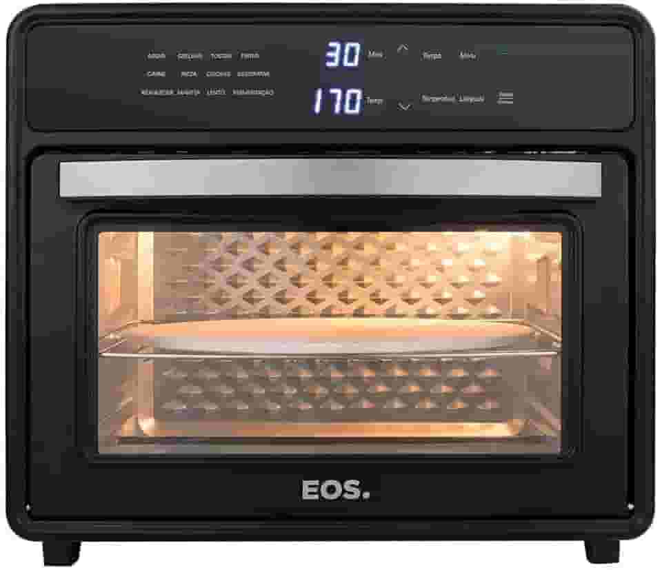 Forno Elétrico e Air Fryer Oven Pizza Eos 30 Litros Premium Digital All Black Efe30apd 110v