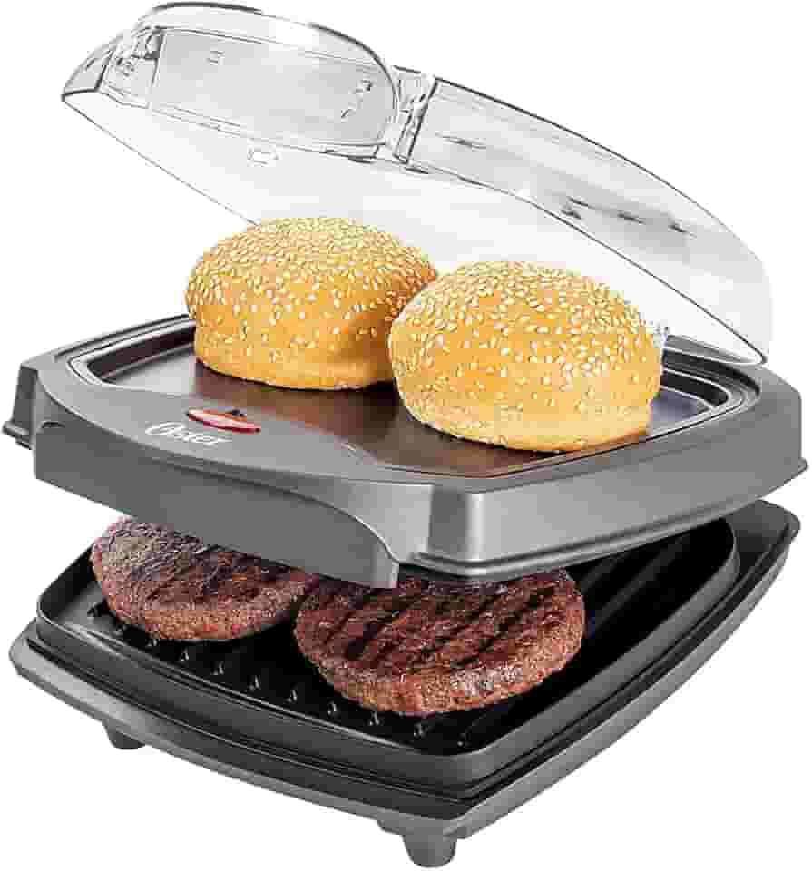 Grill Elétrico Oster Burguer 2 em 1 com Estufa, 220V, 1000W, OGRL500