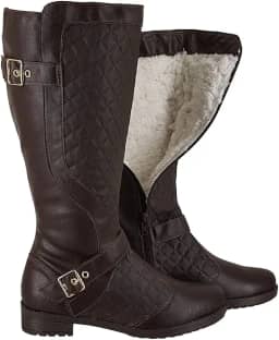 Bota de Neve 100% forrada Lã Pelo Feminina Inverno Montaria Impermeável AM3603