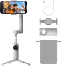 Insta360 Flow Pro – Estabilizador Gimbal alimentado por AI para smartphone, Apple DockKit ativado, rastreamento panorâmico infinito de 360º, estabilização de 3 eixos, tripé embutido, portátil e