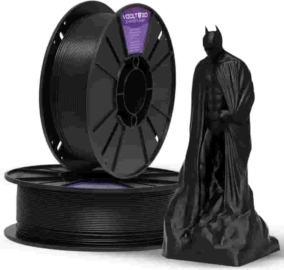 Filamento PLA Velvet High Speed 1Kg 1,75mm Efeito Aveludado Impressora 3D FDM Voolt3D (Preto Velvet)