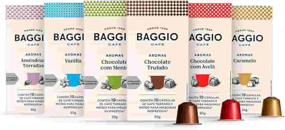 Kit de Cápsulas de Café Experience Baggio Café, compatível com Nespresso, contém 60 cápsulas