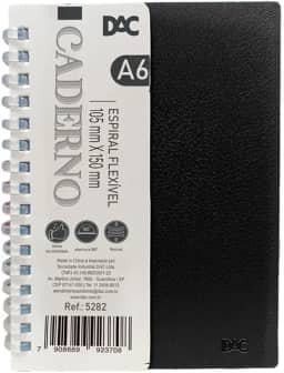 DAC - Caderno Espiral em PP A6 - Preto