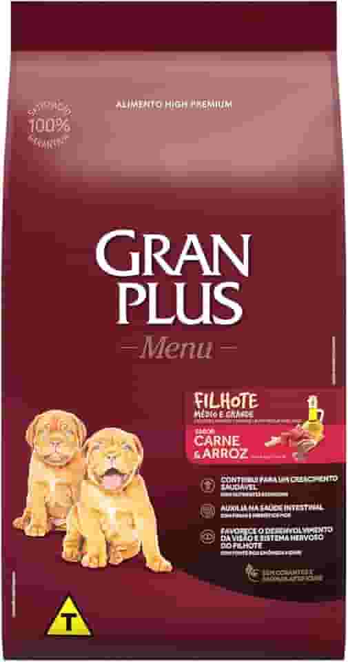 Guabi Natural Ração Granplus Menu Cães Filhotes Carne E Arroz 15Kg