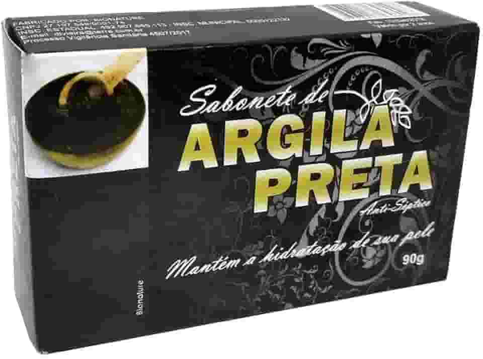 Kit Com 3 Sabonetes Bionature De Argila Preta 90g