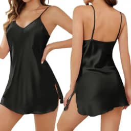 Camisola/Pijama Sexy E Confortavel De Cetim Elastano Femininas