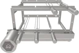 Churrasqueira Giratória Tradicional para 4 Espetos Inox (Inox Motor Esquerdo)