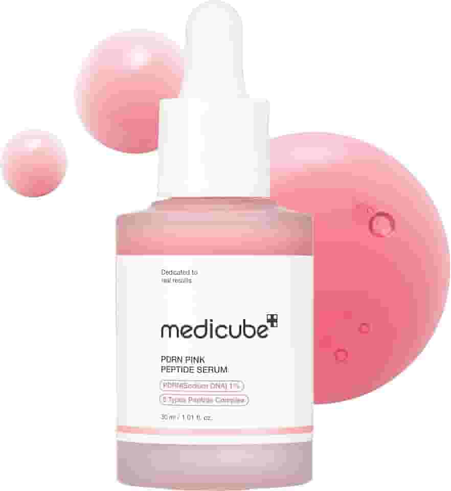 medicube Salmon Dna Pdrn Pink Peptide Serum, Peptídeo Glow, Niacinamida, Hidratante E Firmador, Tom De Pele Irregular, Cuidados Com A Coreanos, 1,01 Fl.Oz. (1,01 Fl.Oz., Pdrn)
