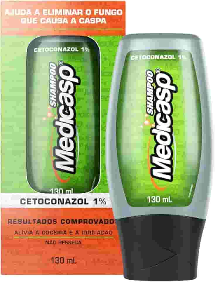 Medicasp Shampoo Anticaspa Cetoconazol Elimina Fungos da Caspa, Alivia Coceira e irritação, Resultados Comprovados, Tratamento Eficaz para Cabelos saudáveis - 130 ml, 1-Pack