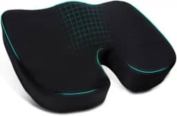 Almofada Gel Ortopédica 45x35x7cm, Almofada para Cóccix e Hemorroida com Espuma de Memória, Base Antiderrapante, Almofada de Assento para Cadeira de Escritório, Home Office, Gaming e Conforto Postural