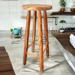 Banqueta Alta Madeira Maciça 70cm Alt Banqueta Balcão Tamborete Banco Alto