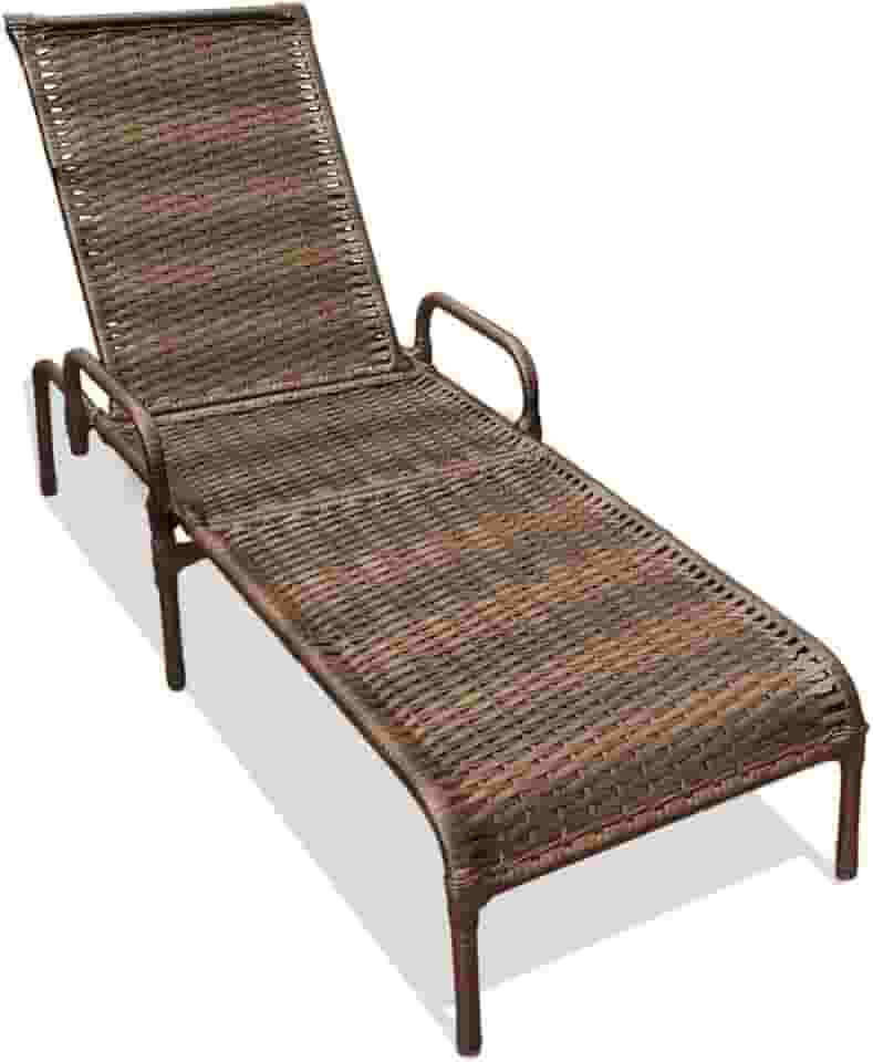 Espreguiçadeira Catar p/Jardim e Piscina Reclinável (Argila)