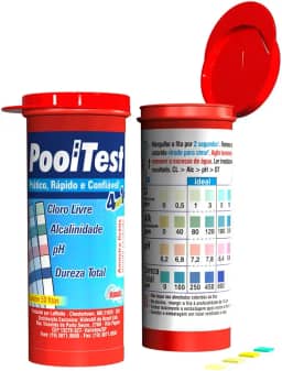 HidroAll Kit Pooltest 4 em 1 para Análise de Piscinas - 50 tiras